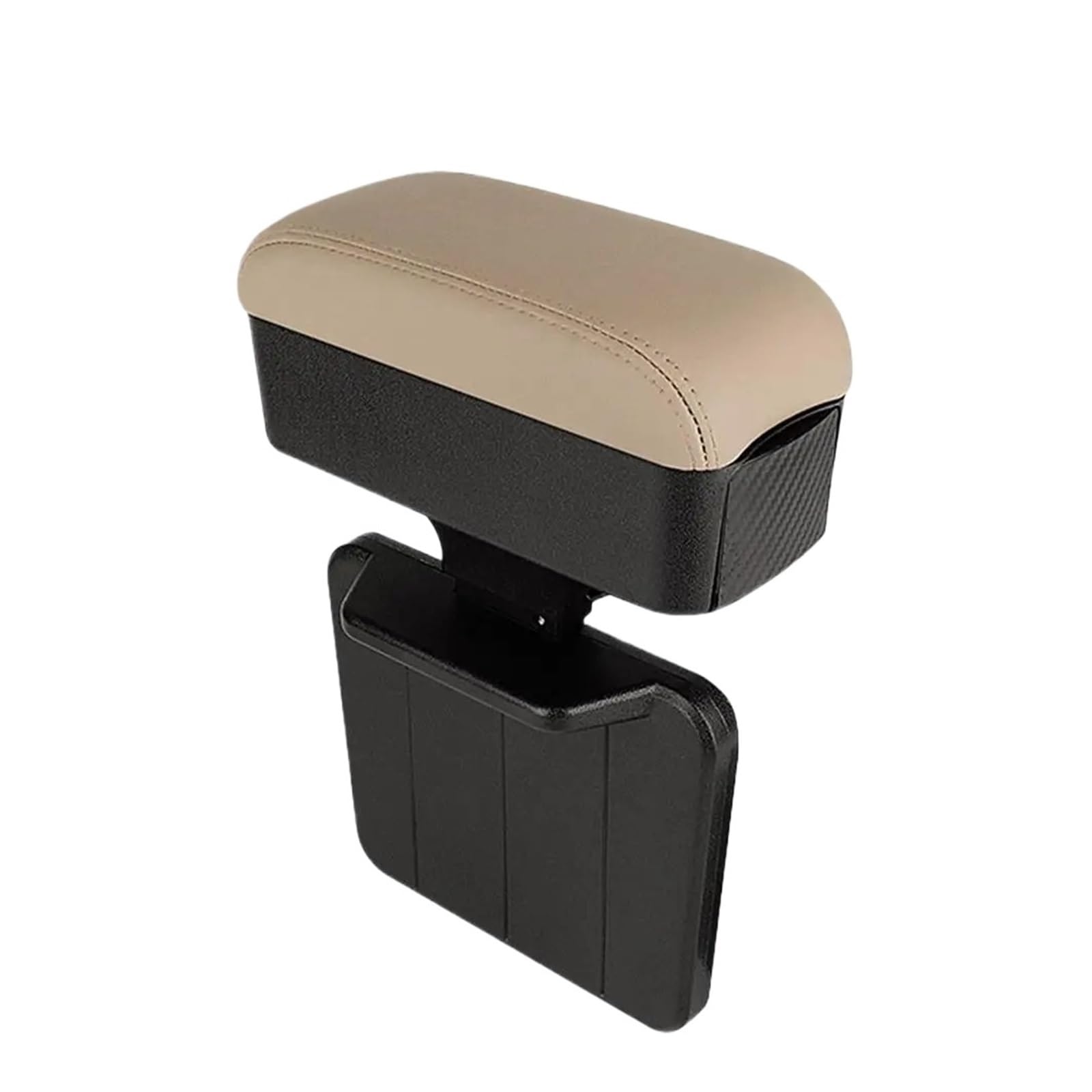 Hguvsjd Armrest Box Auto Console Armrest Organizer Storage Box Seat Gap Elbow Support Rest Pad With Cup Holder Car Armrests(Beige)