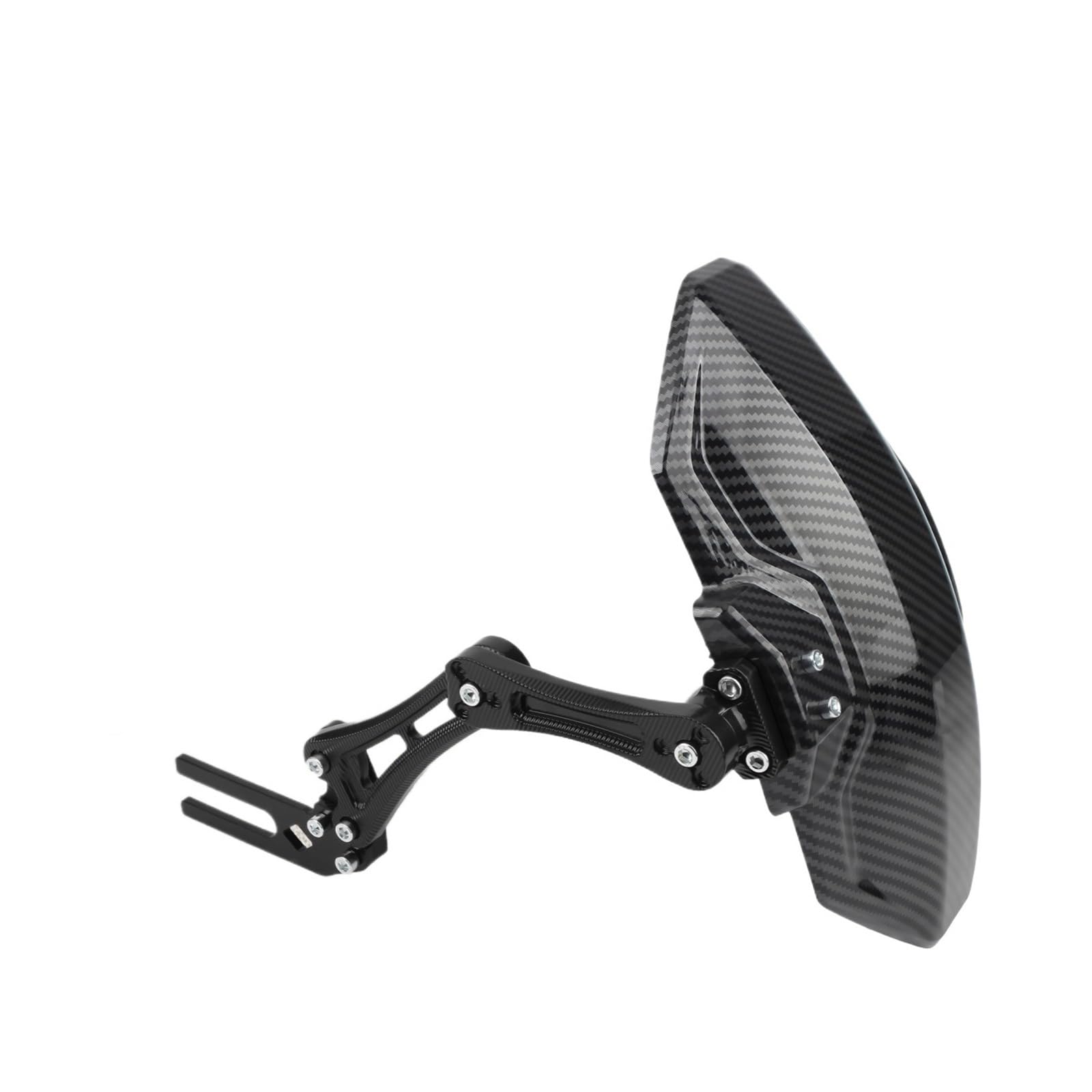 Garde-Boue De Garde-Boue De Roue Arrière en Fibre De Carbone Imitation Réglable for Moto Compatible avec Les Pièces Universelles De Cyclomoteur De Scooter De Vélo Électrique De Cafe Racer(Gold)