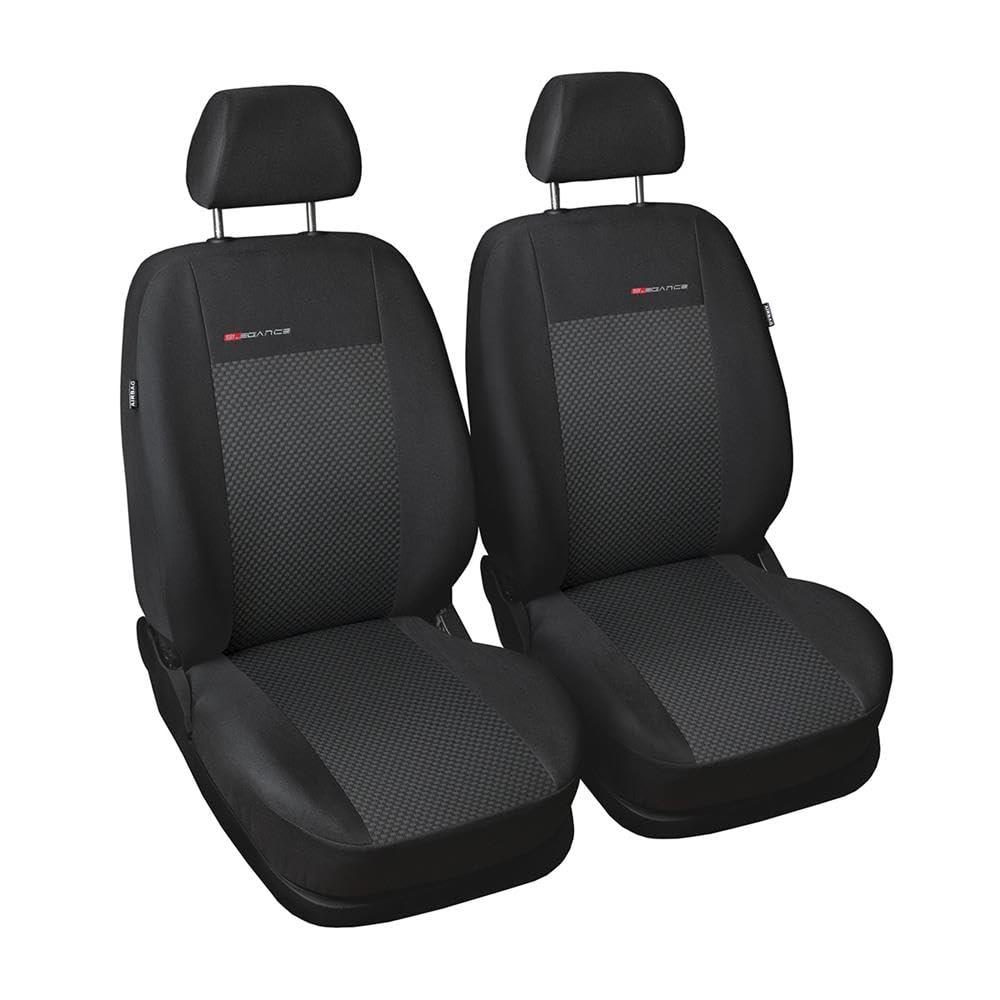 Mossa Fundas de Asientos adecuadas para Citroen Berlingo II Furgoneta (2008-2018) Solo Asientos Delanteros - Dos Individuales - E3
