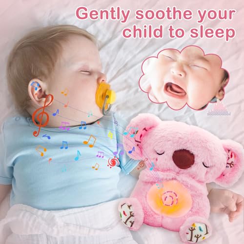 Relief Koala Plush with Breathing Action and Musical Lights (Pink), 6 centimetri - Image 4