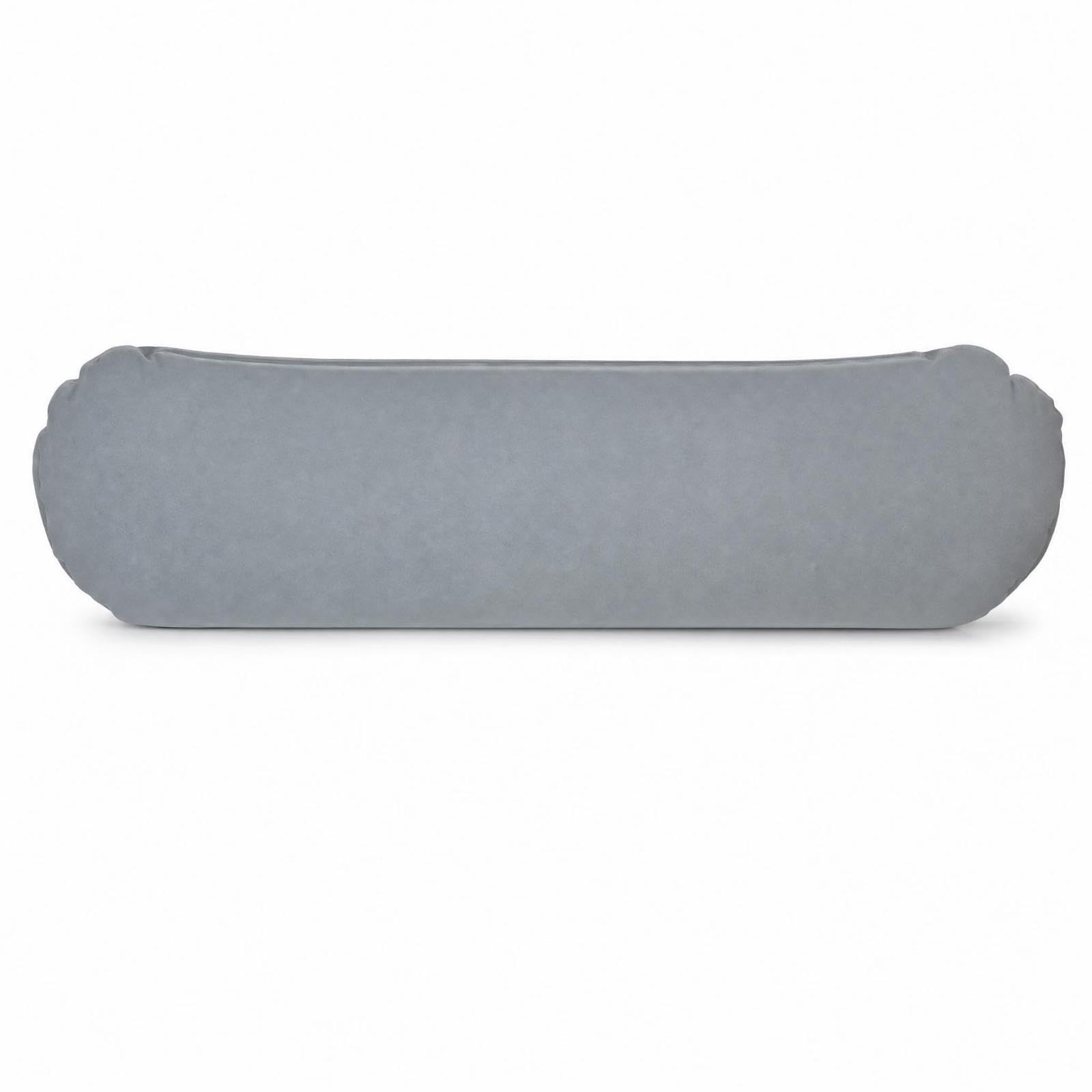 Urijx™ Inflatable Bolster Pillow Flocked Inflatable Body Pillow Cylindrical for Vacationers, Campers, Travel, Camping, Bed Gray Home & Garden-image-44