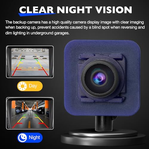 Image of Rear View Backup Camera Compatible with Ford F250 F350 Super Duty 2017 2018 2019, Reverse Back Up Camera Replace HC3Z-19G490-X HC3Z-19G490-E HC3Z-19G490-M, Plug Round Hole