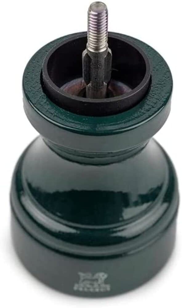 PEUGEOT - Macinapepe Bistro 10 cm - Classica regolazione della macinatura - In legno con sigillo PEFC - Laccato verde bosco
