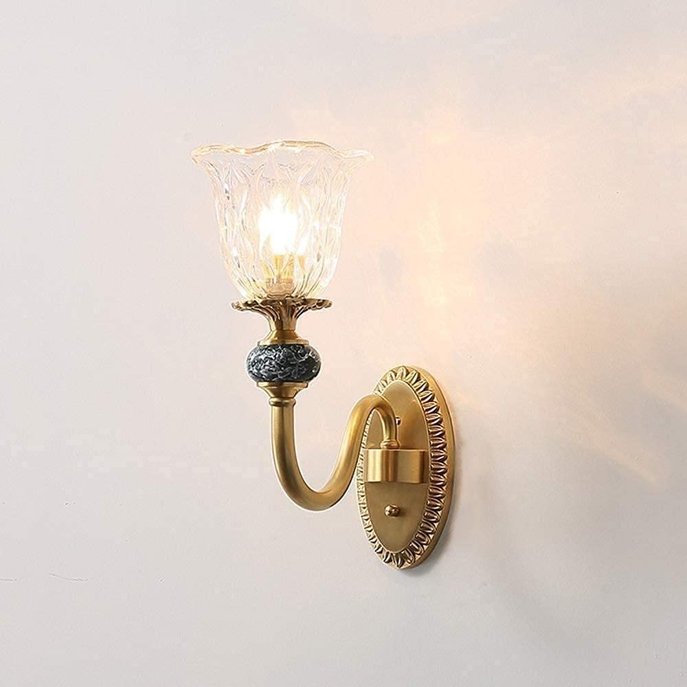 Applique murale LED en verre cuivré de style victorien moderne