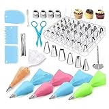 Wir verwenden Premium-Material. Qualität steht bei uns an erster Stelle. Das starke Edelstahl-Cupcake-Dekorationsset ist für den wiederholten Gebrauch konzipiert. Wiederverwendbar, korrosionsbeständig, antihaftbeschichtet, ungiftig, geschmacksneutral, leicht zu reinigen und spülmaschinenfest. Dieses Tortendekorationsset ist ein großartiges Geschenk für jeden Anlass, ob Geburtstag, Hochzeit, Muttertag, Erntedankfest, Weihnachten, Neujahr, Ostern, Einweihung oder Jahrestag.
