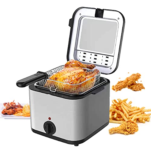 2.5L Electric Fryer Household Small 1000W High Power Function Stainless Steel Fryer Kebab French Fries Machine’$