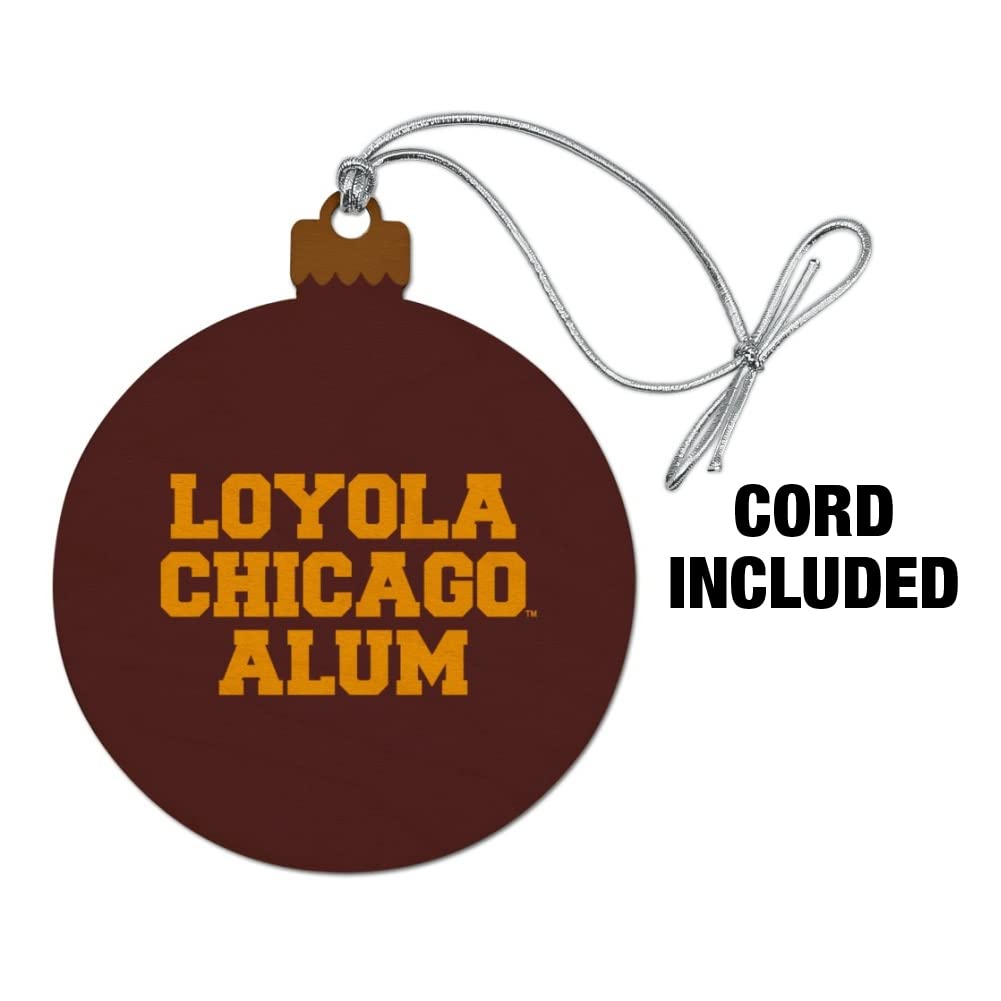 GRAPHICS & MORE Loyola University Chicago Alumni Wood Christmas Tree Holiday Ornament
