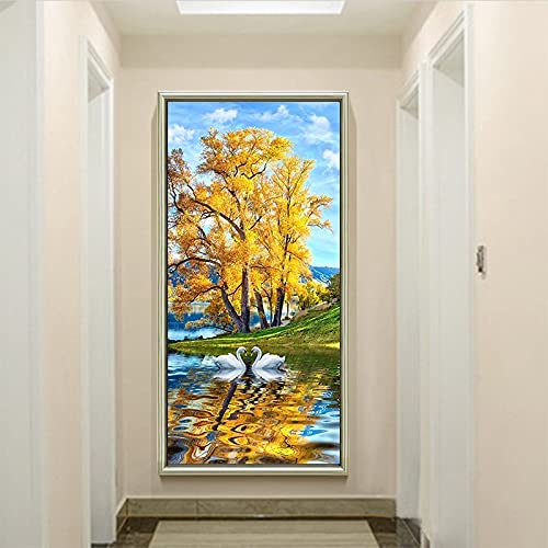 Artisanat mosaïque arbre jaune kit peinture diamant à offrir en cadeau original - 2
