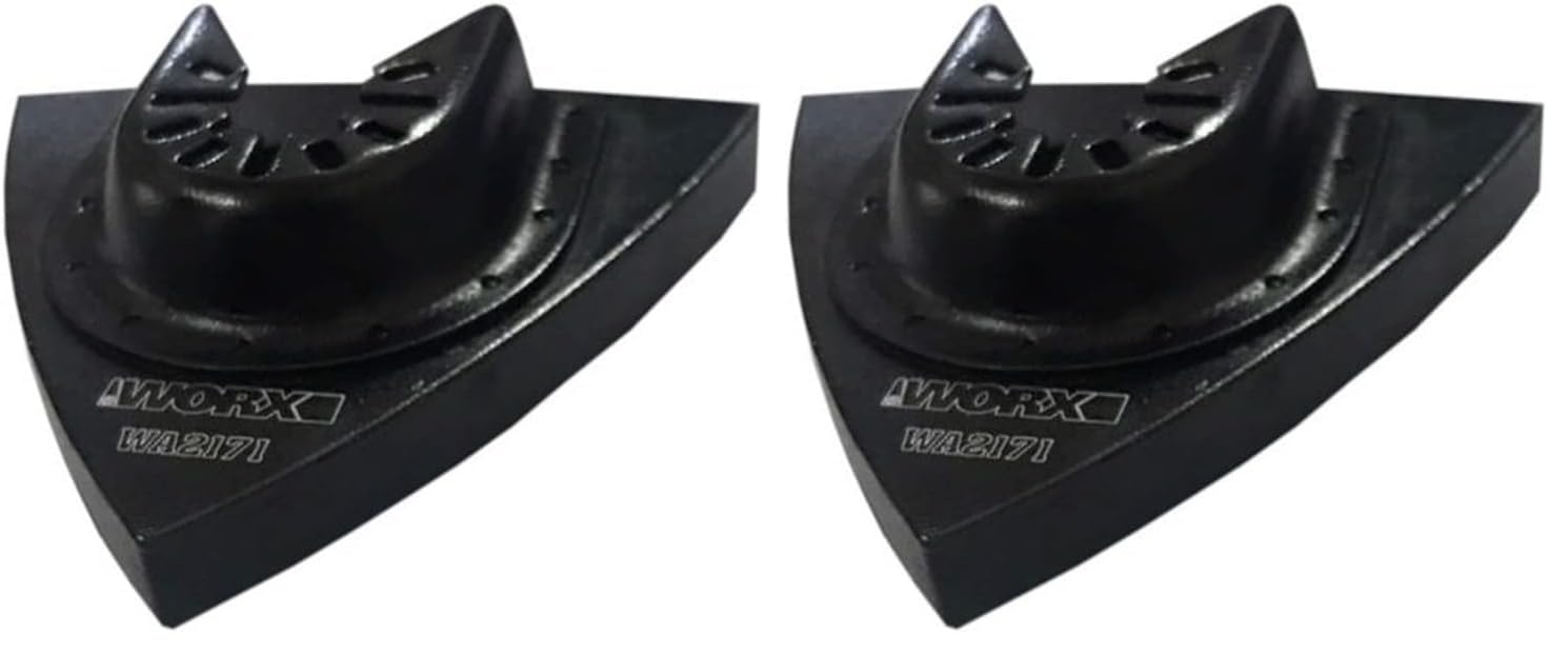 WORX Patin de Ponçage Universel WA2171, Compatible Avec les Outils Multifonction Worx Sonicrafter et Autres Outils du Marché, Fixation auto-agrippante (Lot de 2)