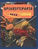  Opskriftspapir 8,5 x 11: Journal med yndlingsopskrifter fra familien  100 ark og masser af plads til at skrive på  Fantastisk gave til mor, søster, datter.