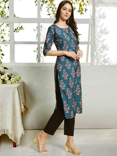 Image of Tee Projekt Straight Kurta & Pant for Women Ethnic Kurta Set for Women (Pack of 2)
