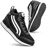 Das hochwertige Lederobermaterial von Plateau Sneaker Damen ist weich und zart, pflegeleicht und strapazierfähig.
