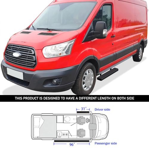 Estribos de acero inoxidable 5 pulg para Ford Transit miniatura 6