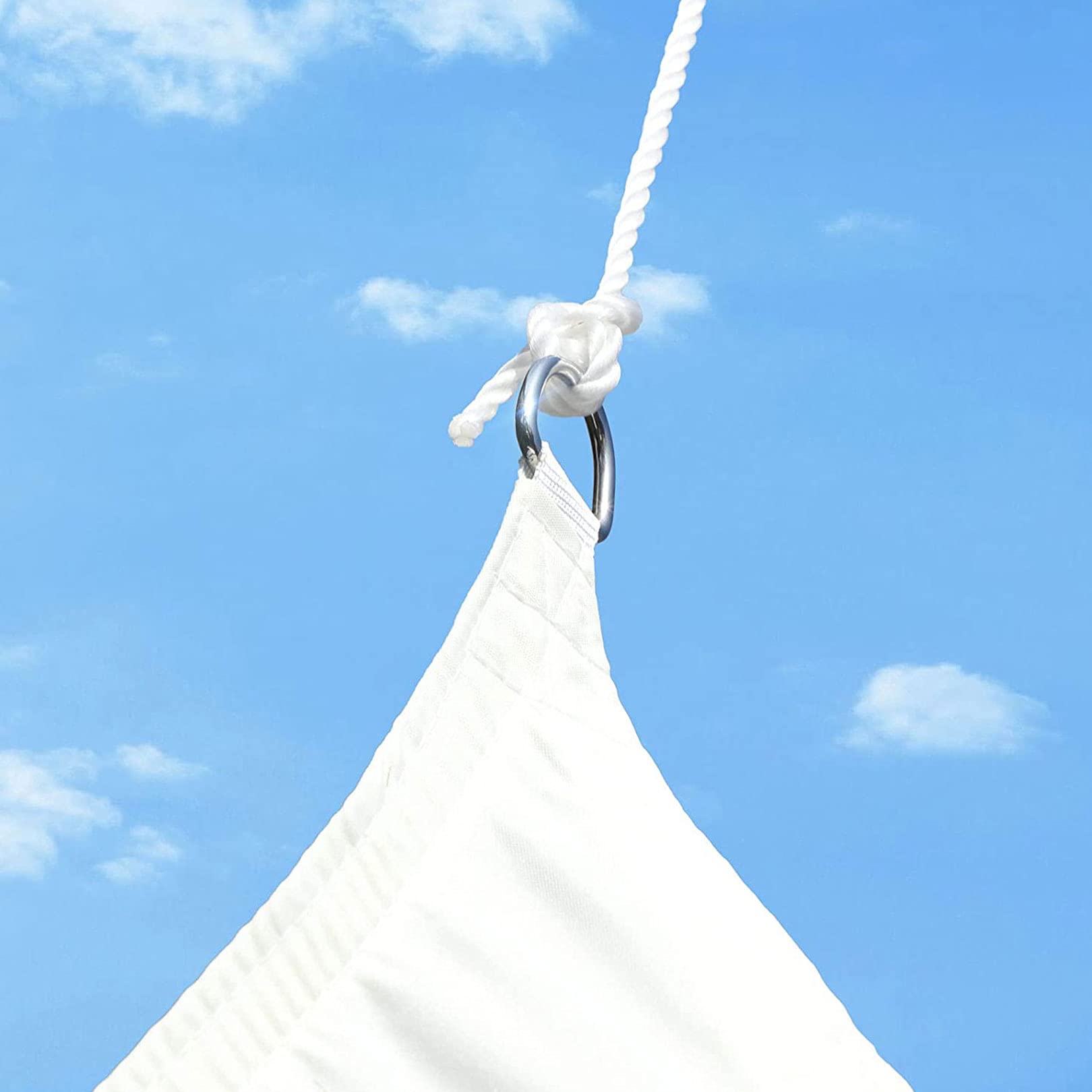 Tenda Parasole Curva Rettangolare Esterna 4,6x5,8 M Turchese Blocco UV 185g/m²