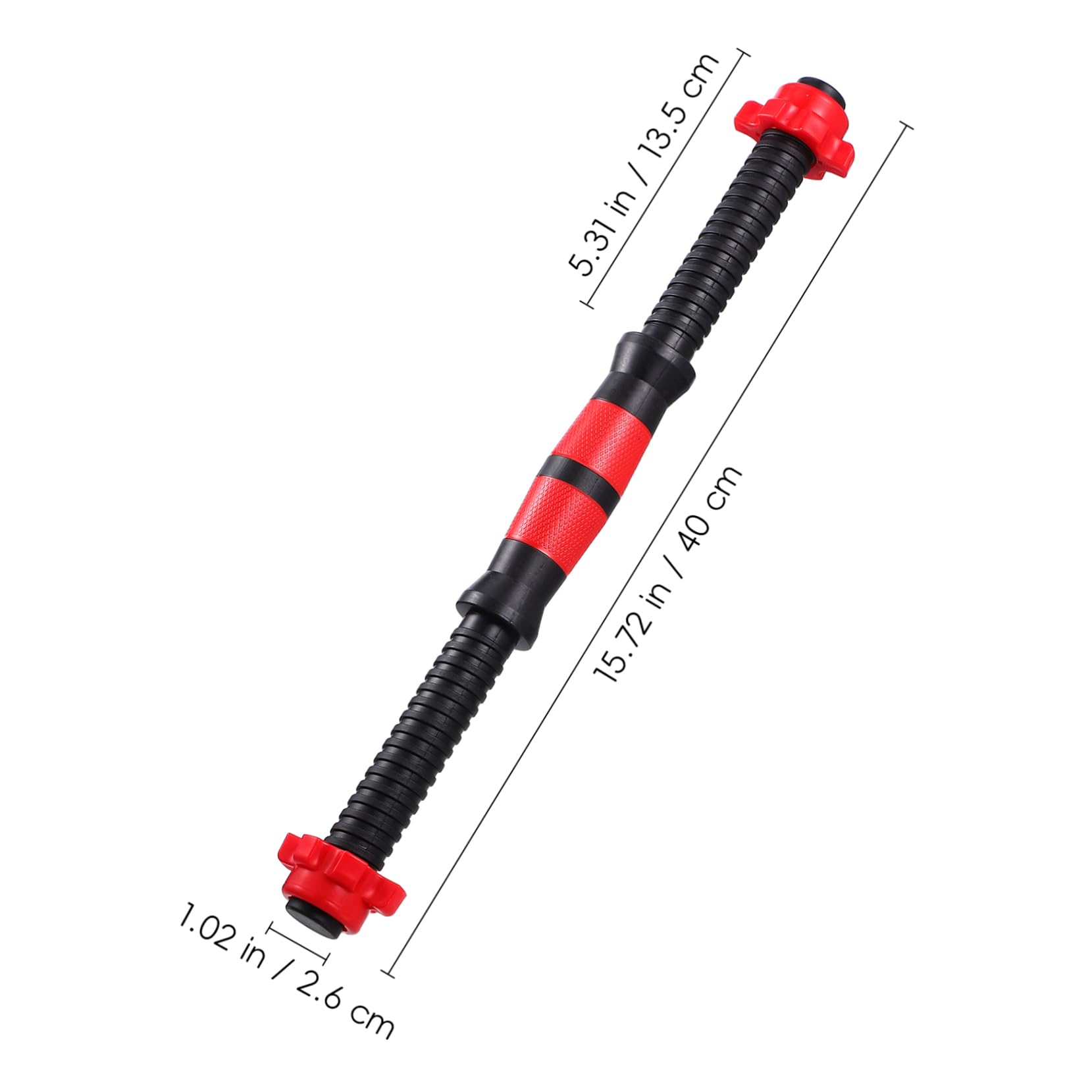 POPETPOP 2pcs Dumbbell Bars 40cm Length Adjustable Dumbbell Handles Spinlock Collar Set Nuts for Gym Barbells Strength Training Equipment