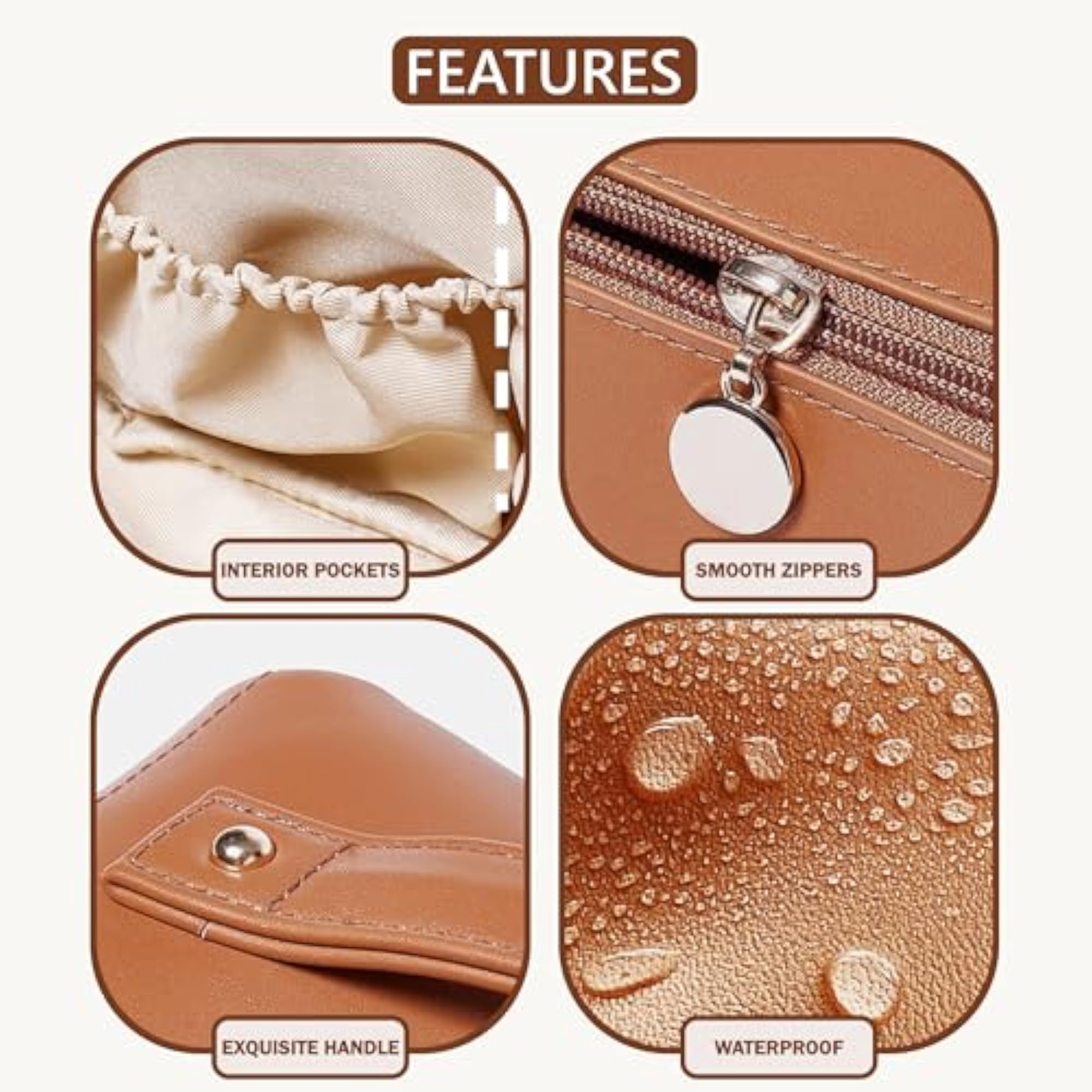 Travel Makeup Bag for Women - Large Capacity Cosmetic Pouch