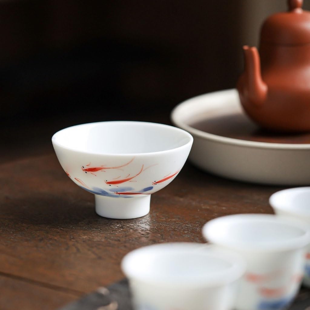 GSOUL Kungfu Tea cup Chinese Style Ceramic Tea Cup Hand-painted Kung Fu Set Host Personal Small Tea Cups