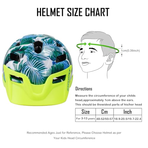 Image of Kids Helmet, Exclusky Kids Bike Helmet Adjustable Safety Lightweight Children Bicycle Helmet for Kids Skating Cycling Scooter Boys and Girls Bicycle Helmets Ages 5-8-14