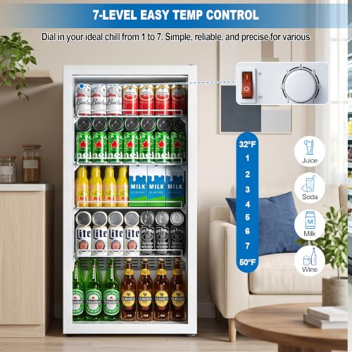 Image of Commercial Beverage Refrigerator Glass Door Display Fridge