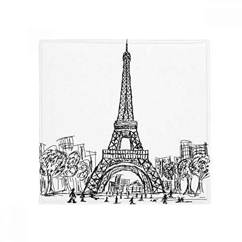 Tapis de sol Tour Eiffel Paris multicolore 80cm antidérapant pet mat maison