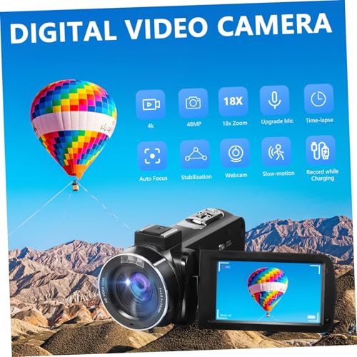 Caméra vidéo numérique pour vlogging avec écran tactile et zoom