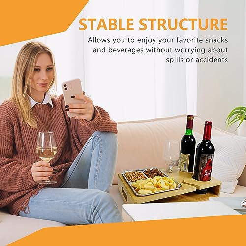 Couch Bar,Couchbar Sofa,Couchbar Snackbox, Weinhalter für die Couch, Couchbar - Sofatablett - Weinregal - Snackschale - Snackhalter - Couch Butler