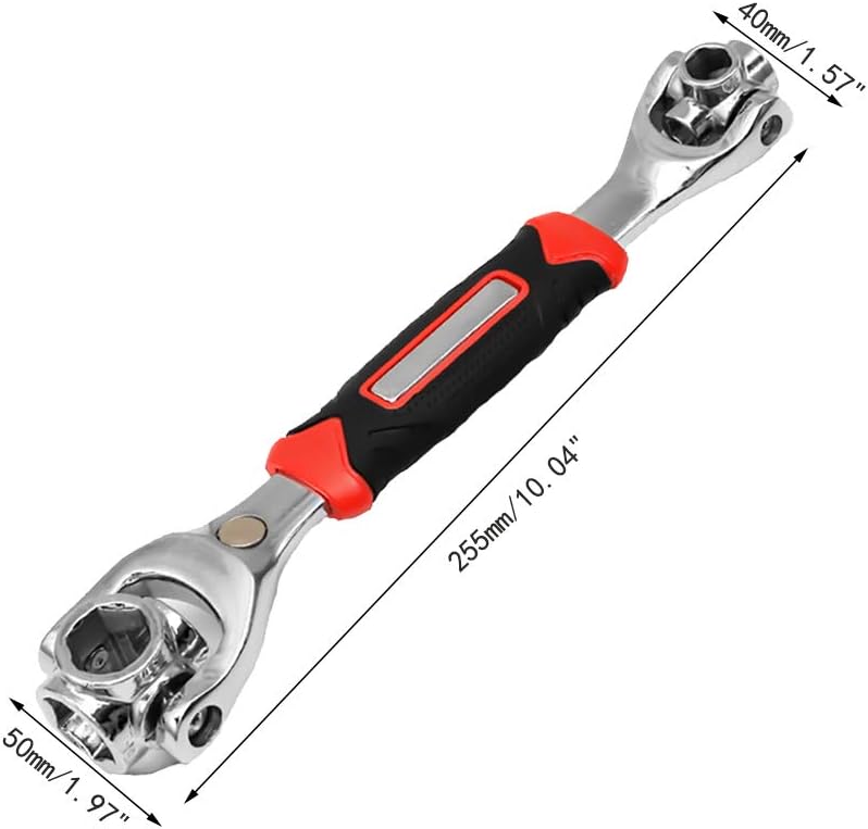 Spanners, Wrench, 8 in 1 Tiger Wrench 360 Degree Rotating Plumbing Tools, Universal Socket Wrenches 8-21mm for Furniture Car Repair (With Magnetic)