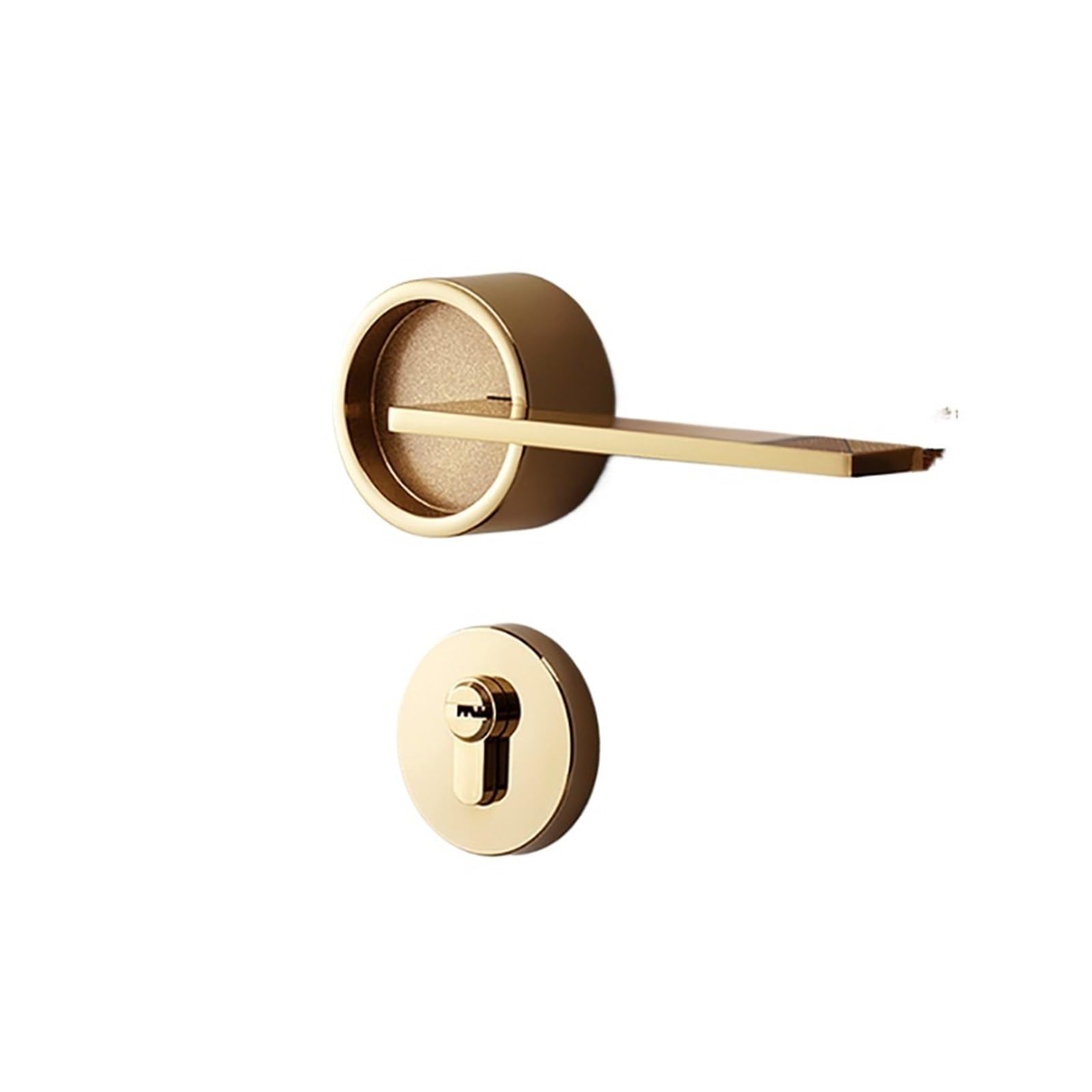 Vlalamno One Color Yellow Antique Brass American Style Magnetic Silent Solid Wood Split Lock