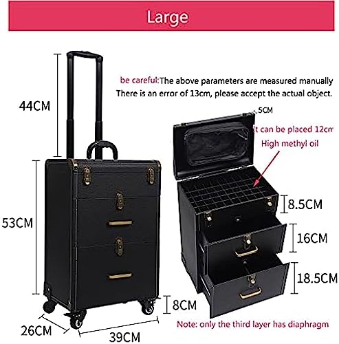 Estojos De Maquiagem, Carrinho De Maquiagem Sobre Rodas Estojo De Transporte Beauty Train Para Maqui