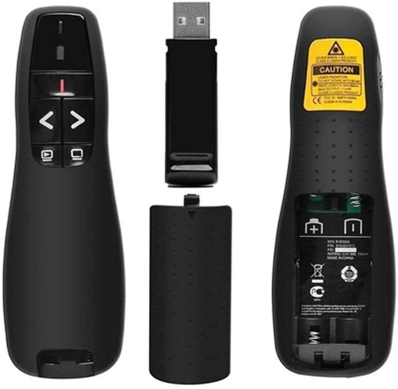 Presentation Clicker Remote Laser Pointer - Slideshow PowerPoint Clicker USB Presentation Clicker with Red Laser Pointer Clicker for Powerpoint Clicker PPT Clicker for Mac, Computer, Laptop : Office Products