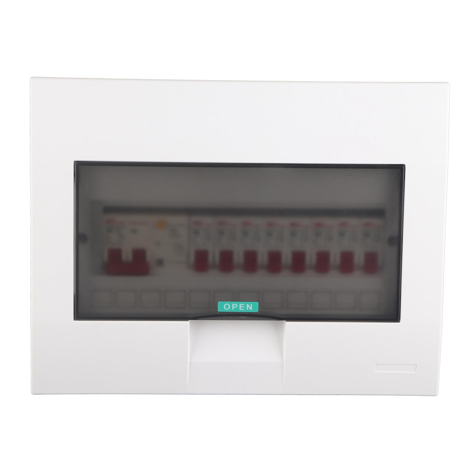 Elegante Caja de Distribución Interior con 8 Vías y Protección contra Fugas 2P, Ideal para Dependencias y Garajes, Fabricada en Plástico Ignífugo, 63A 230/400V