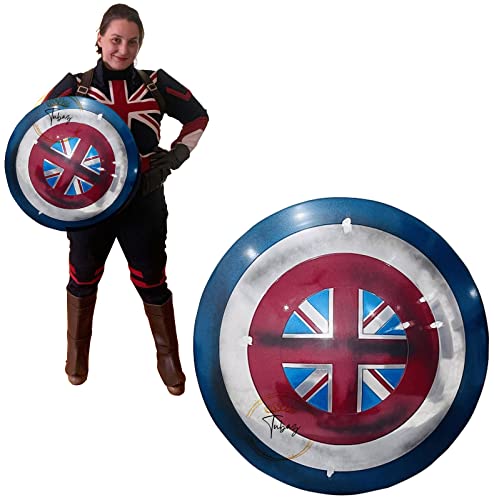 TUBAZ Captain Carter Schild Peggy Carter Aluminium 55,9 cm Schild für Cosplay und Rollenspiel, Nachbildung, Zubehör, Innendekoration (Schadenschutz) Cover