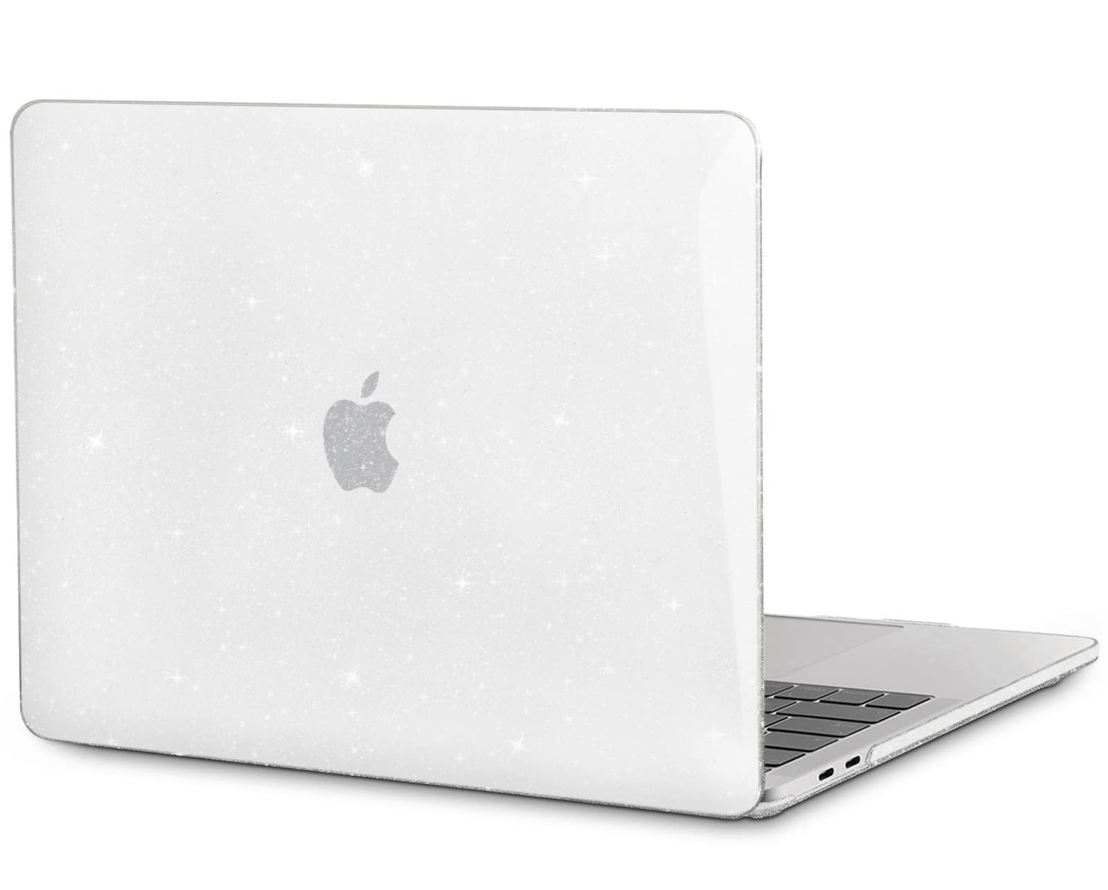 TECOOL Cover per MacBook Pro 13 Pollici 2016-2022 (M2 M1 A2338/A2289/A2251/A2159/A1989/A1706) con Touch Bar, Custodia Rigida Protettiva Sottile in Plastica e Copritastiera UE, Glitter