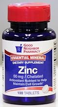 GNP Essential Mineral Zinc 50mg 100 Tablets Dietary Supplement