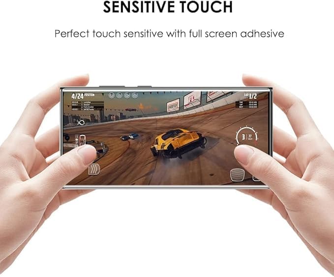 Image of Military-Grade Tempered Glass Screen Protector Compatible for Samsung Galaxy S24 Ultra with Edge to Edge Coverage and Easy Installation kit (Samsung Galaxy S24 Ultra)
