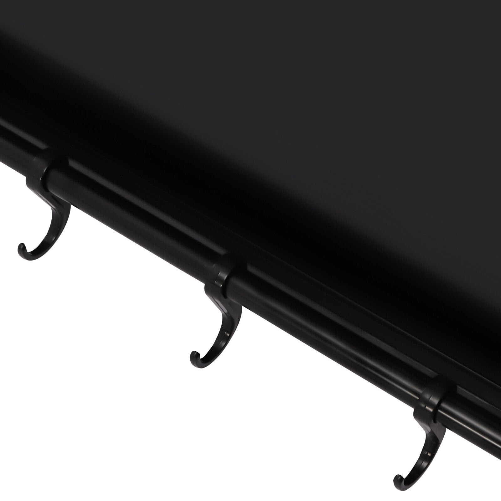 Soporte para microondas, estante de cocina, estante para microondas montado en la pared, con 6 ganchos móviles, acero inoxidable, soporte para microondas, estante de pared, estante de pared