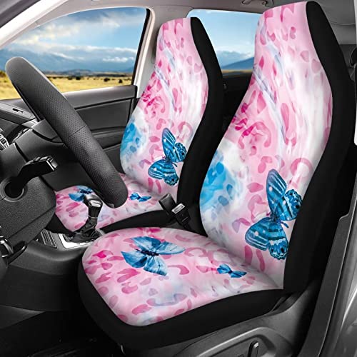 Image of Modysero Butterfly Patterns Automotive Seat Cover Full Set Custom Breathable Elastic Car Seat Cover for Women Soft Comfortable Vehicle Seat Protector Universal Fit Most Cars SUV Trucks