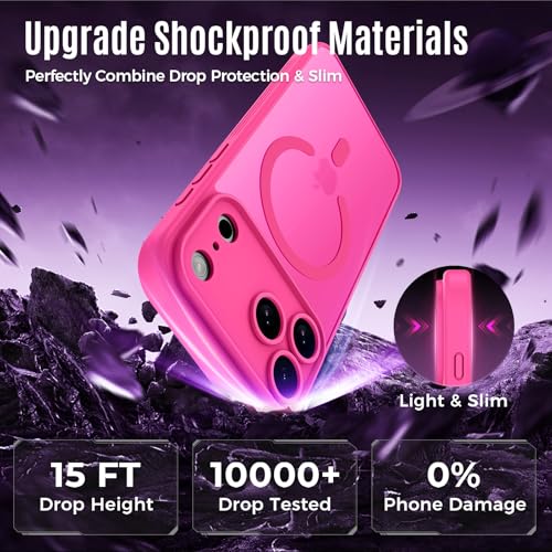 Image of Symcele Designed for iPhone 17 Pro Case, Hot Pink