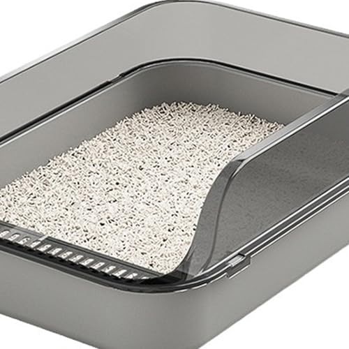 Caja sanitaria semi cerrada para gatos diseño anti-derrames miniatura 5
