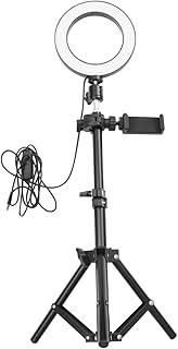 UKCOCO 1 Set Live Streaming Ring Light Ring Light with Stand Phone Video Light Tabletop Tripod Mini Tripod Selfie Stick Tripod Live Streaming Light Live Phone Holder LED Ring Light Camera
