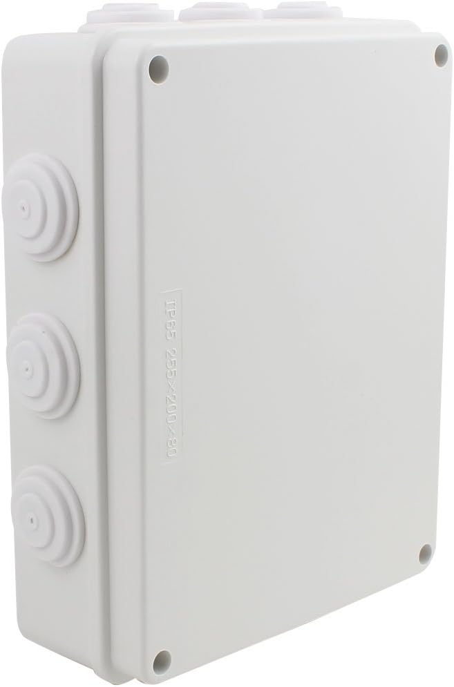 Aexit 255mmx200mmx80mm Waterproof Electrical Boxes, Conduit & Fittings Junction Box Universal Electric Electrical Boxes Project Enclosure