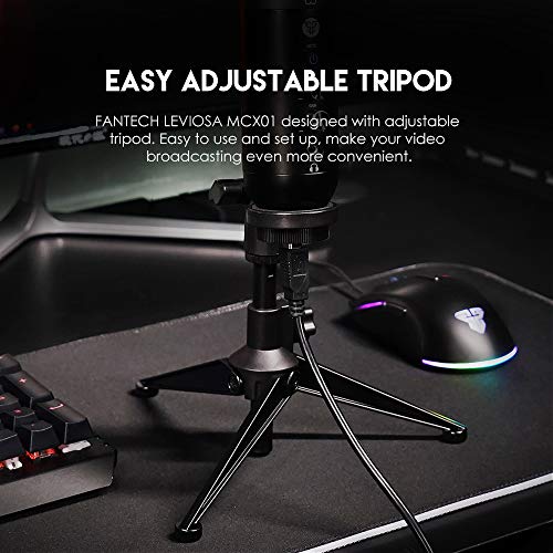 Fantech Leviosa Rgb Usb Condenser Gaming Microphone, Streaming Microphone For Pc, Ps4, Ps5 And Mac, Cardioid, Tripod, Pop Filter, Mute/Gain/Echo Control, Voice Over, Podcasts, Twitch, Youtube, Discord #TOP4