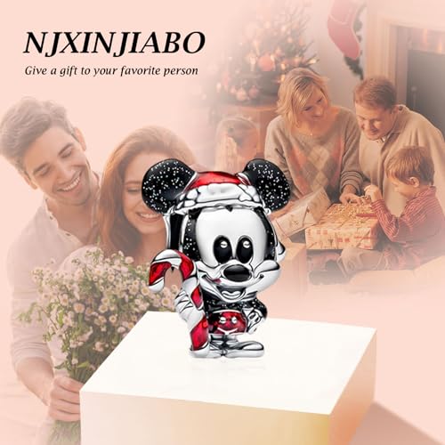 Image of S925 Sterling Silver Cartoon Anime Charms Pendant, Character Figures Dangle for Bracelet Necklace, Gifts for Mom Girlfriend Family, Valentine's Birthday Christmas Anniversary Jewelry