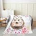 Couverture polaire hérisson pour lit, canapé, couverture pelucheuse pour enfants, toutes les saisons, adorable animal de compagnie, porc-épic couverture en peluche pour lit double 152 x 203 cm