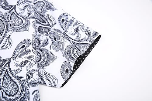 Men's Premiere Designer Fashion Dress Shirt Casual Shirt Woven Short Sleeve Button Down Shirt4