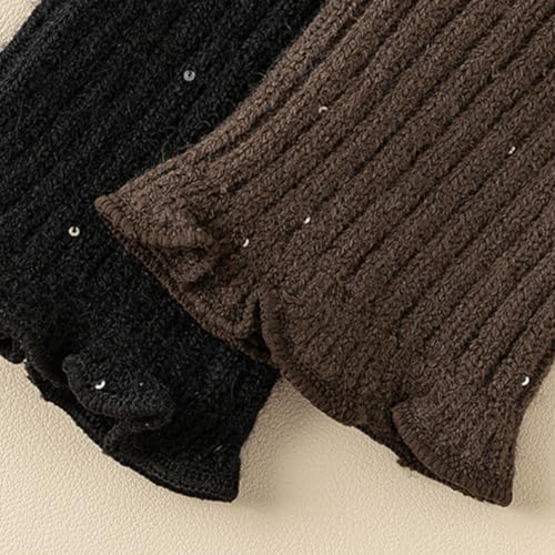 Image of Sequin Leg Warmers for Women Retro Fancy 80s Style Soft Leg Warmers for Winter