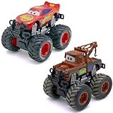 ZULSW Movie Cars McQueen and His Friends Die Cast Car Set 1:45 Scale Giant Wheels Truck Toy(2 Pack 01)