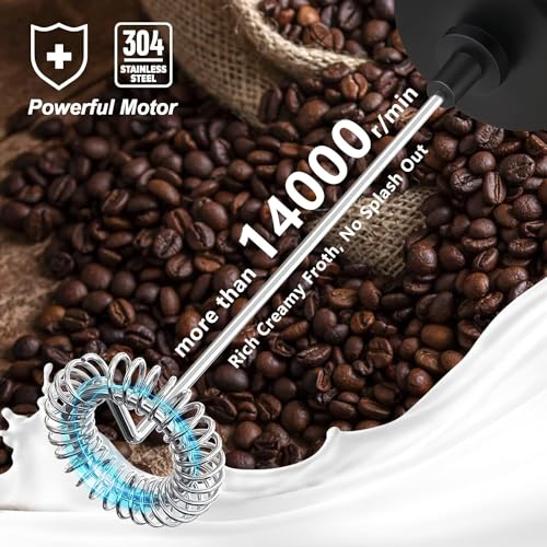 RAMNATH Coffee Beater-Electric Handheld Milk Wand Mixer Frother for Latte Coffee Hot Milk,Milk Frother for Coffee,Egg Beater,Hand Blender,Coffee Beater. - Image 2