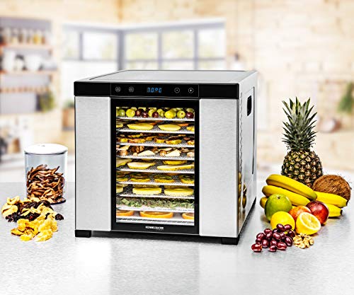 ROMMELSBACHER Dörrautomat Edelstahl 1000W, XXL-Dörrfläche 1,6m², 10 Tabletts, LED, 24h-Zeitschaltuhr, temperaturregelbar (35-75°C) – Bild 4