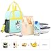 mommore Portable Unicorn Lunch Bag Insulated Lunch Tote Bag, Green